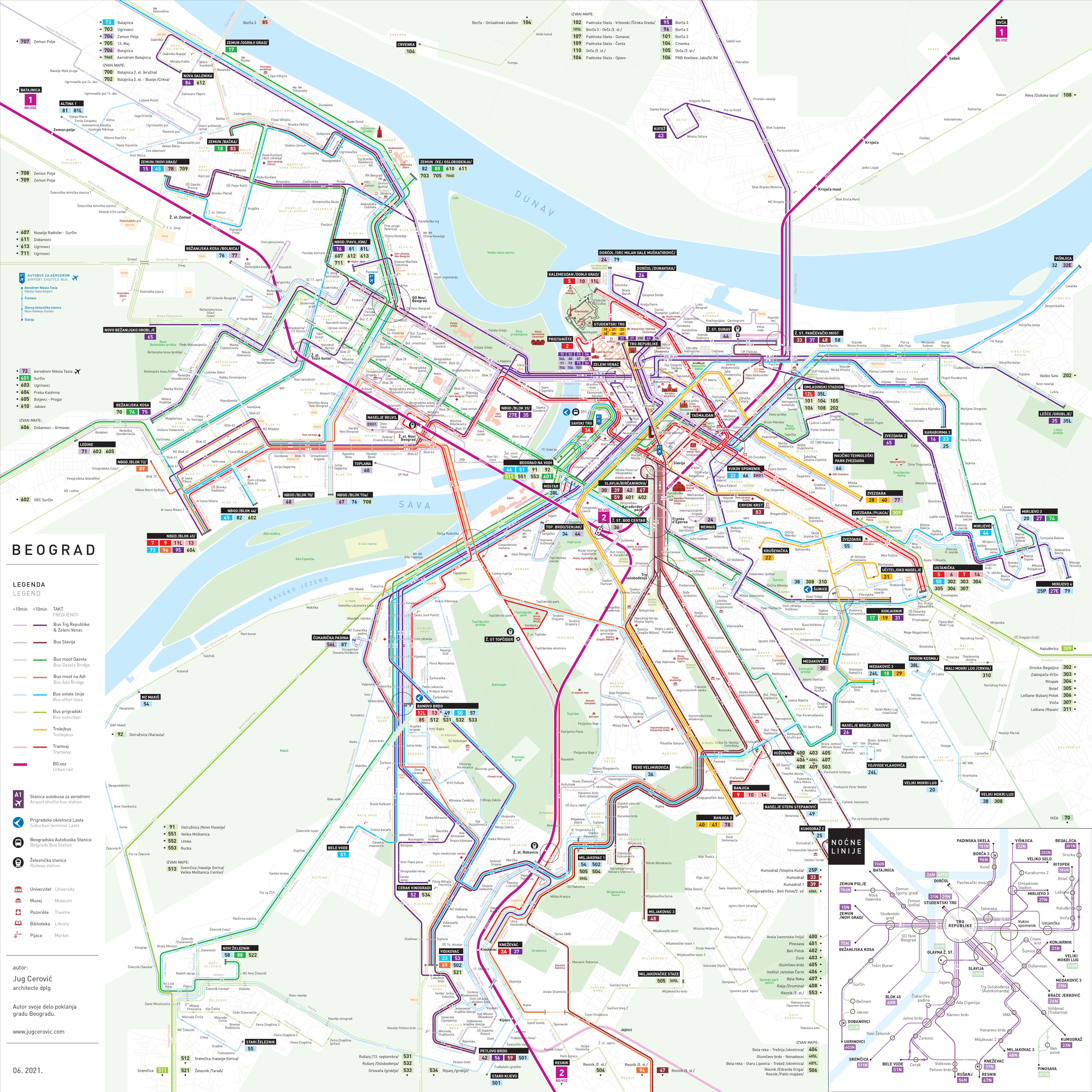 belgrade public transport bus map beograd mapa gradskog prevoza